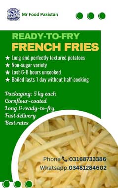 French Fries Whole Sale ||ready to fry|| uncooked fries