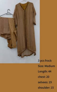 3 pcs chiffon frock