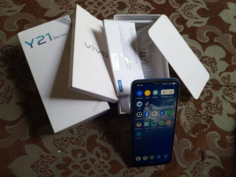 vivo y21 A original set complete saman 3