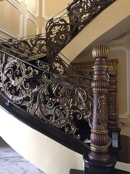 Wrought iron gate - Stairs - Cnc cutting work- Grills-Railing-Balcony 4