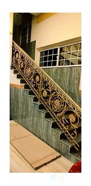 Wrought iron gate - Stairs - Cnc cutting work- Grills-Railing-Balcony 9