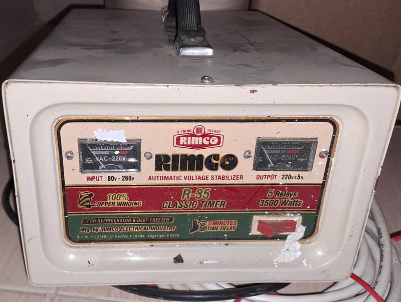 Rimco 3500 watt stablizer 0