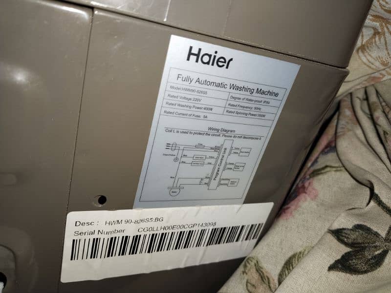 Haier 9kg Automatic Washing machine for sale 3