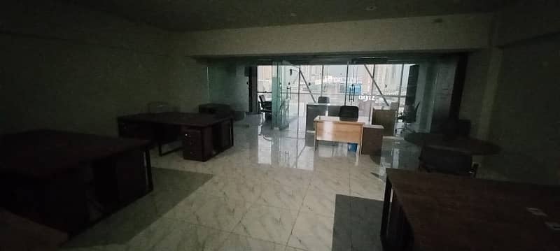 Dha Ph 7 | Khe Ittehad & Jami Street 11 | 1500 Sqft Fully Furnished Office Floor | Executive Glass Chambers | Attach Bath | Kitchen | Basement Car Parking | Maintained By Real Estate Management | Reasonable Rent | 9