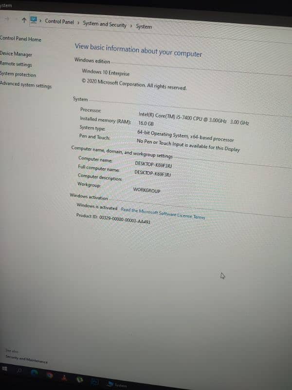 Gaming computer in excellent condition GTX 1050ti and i5 7th gen 8