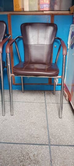 New Two Iron Chairs For Sale Italian Foam