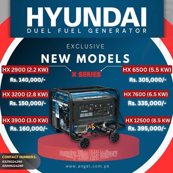 Hyundai generator 5kv hx6500 2