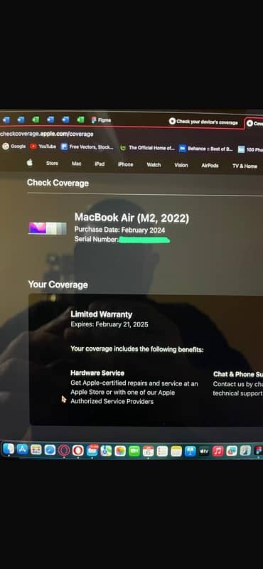 Macbook Air M2 2022, 8GB/256GB, Under Warranty 2