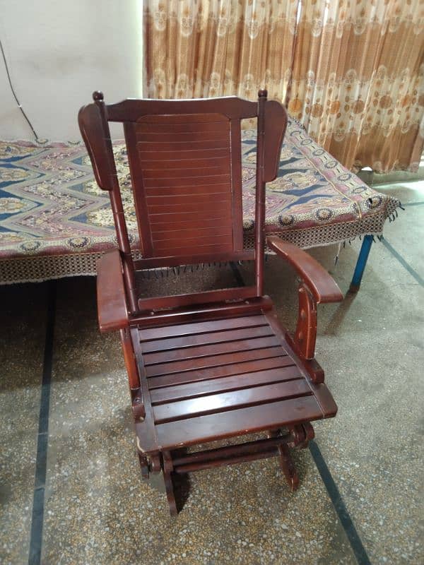 pure shisham wood rest chair 0