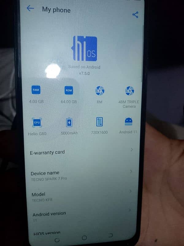 tecno spark 7 pro 4/64 all ok good battery time 0