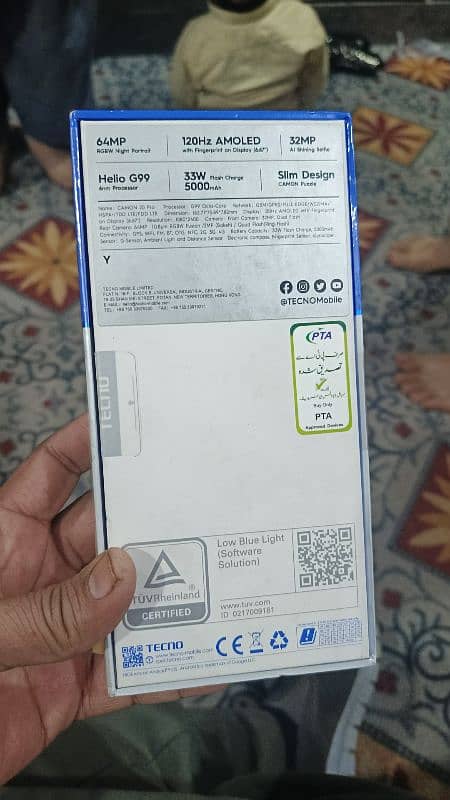 techno camon 20 pro 16. . . 256   full box original dabba charger 6