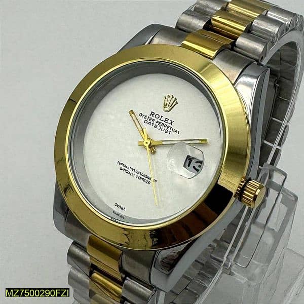 Men's stainless steel analogue watch 0