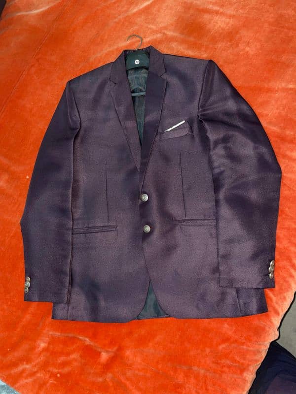 3 Piece Pant Coat Purple Color Size 40 1