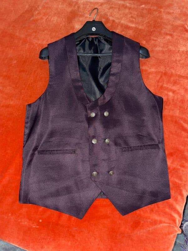 3 Piece Pant Coat Purple Color Size 40 3