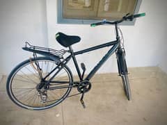 black colour bicycle in used 10/10 condition