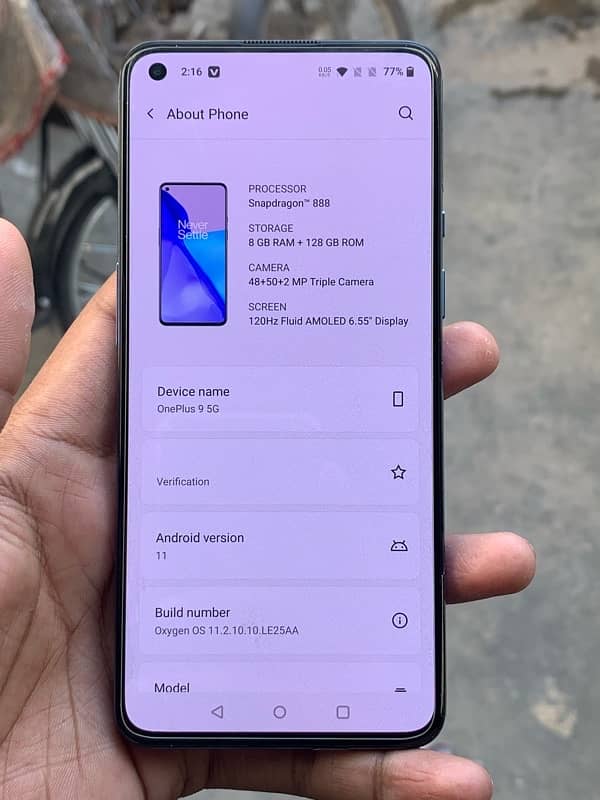 Oneplus 9 5G 8/128 double sim PTA approve 0