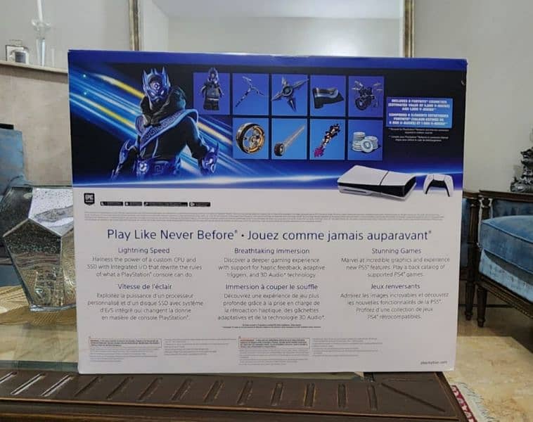 PS5 Slim Disc Edition Fortnite Cobalt Star Bundle 1TB See Description 2