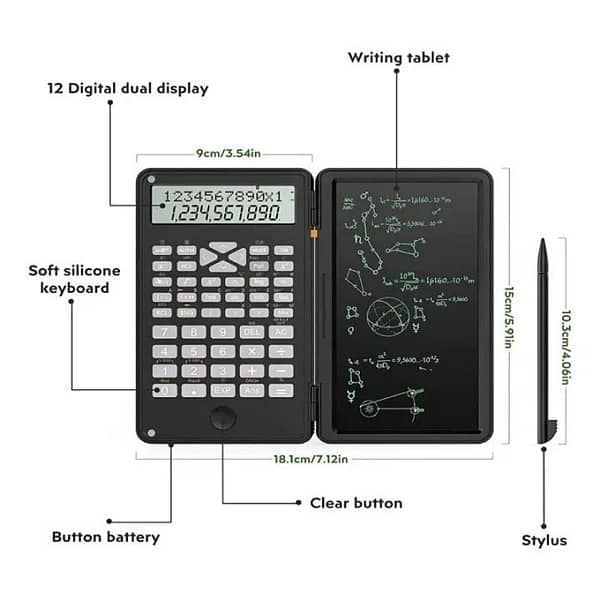 Scientific calculator. Foldable financial 0