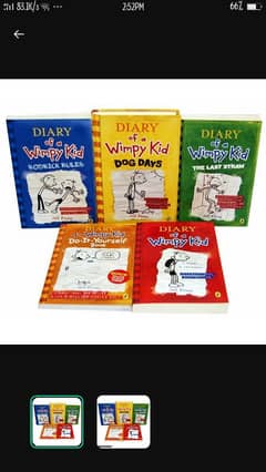 Diary of a wimpy kid, set of five books with free delivery