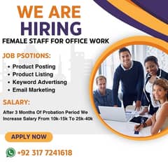 Hiring Female Staff | Office Work | Jobs In Sialkot