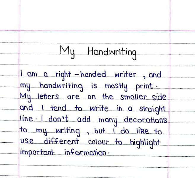 Handwriting Assignment Work 0