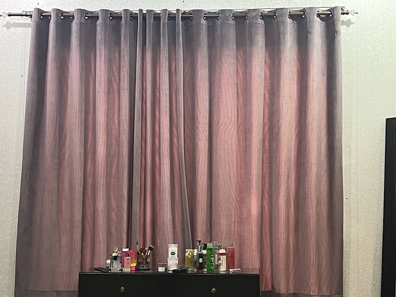 heavy velvet curtain pair 0