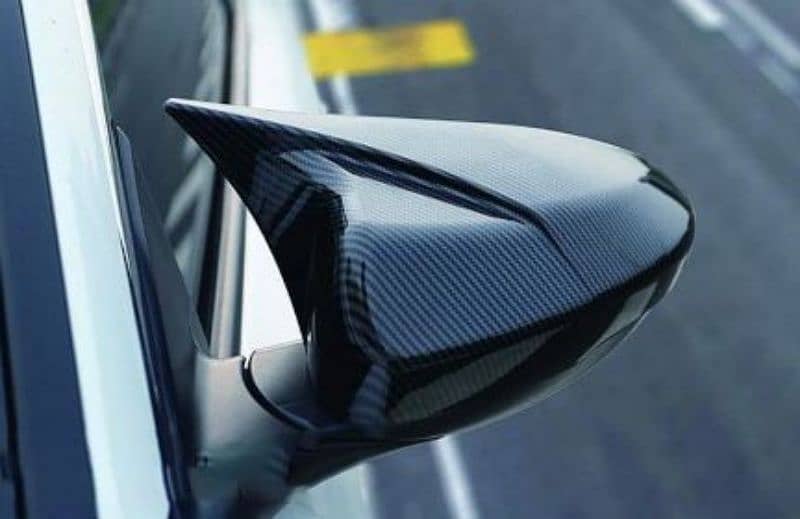 Toyota Aqua Batman Style Side Mirror Cover Carbon Fiber Pair 0