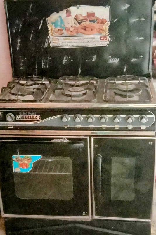 HOTPOINT oven and stove five stoves glass door not used 0