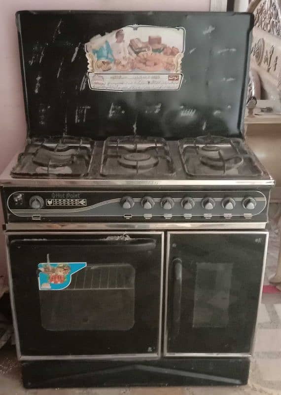 HOTPOINT oven and stove five stoves glass door not used 1