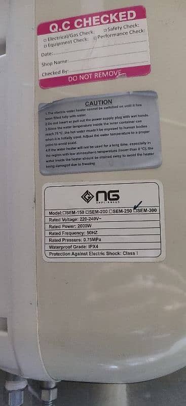 Semi Electric gyser Nasgas 1