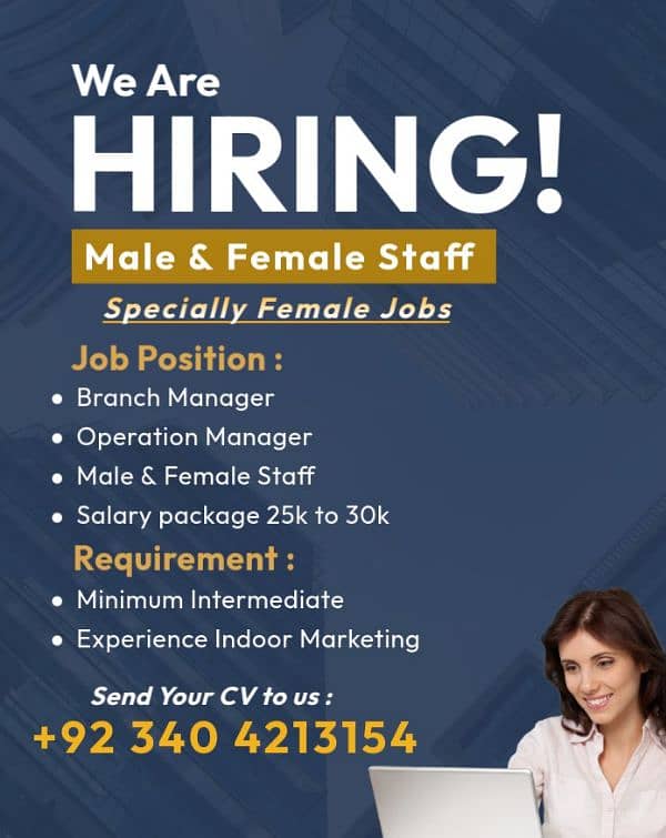 Sales & Marketing || Jobs For Male & Female || Staff Required 0