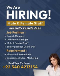 Sales & Marketing || Jobs For Male & Female || Staff Required