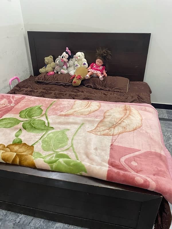 wooden double bed for sale 3