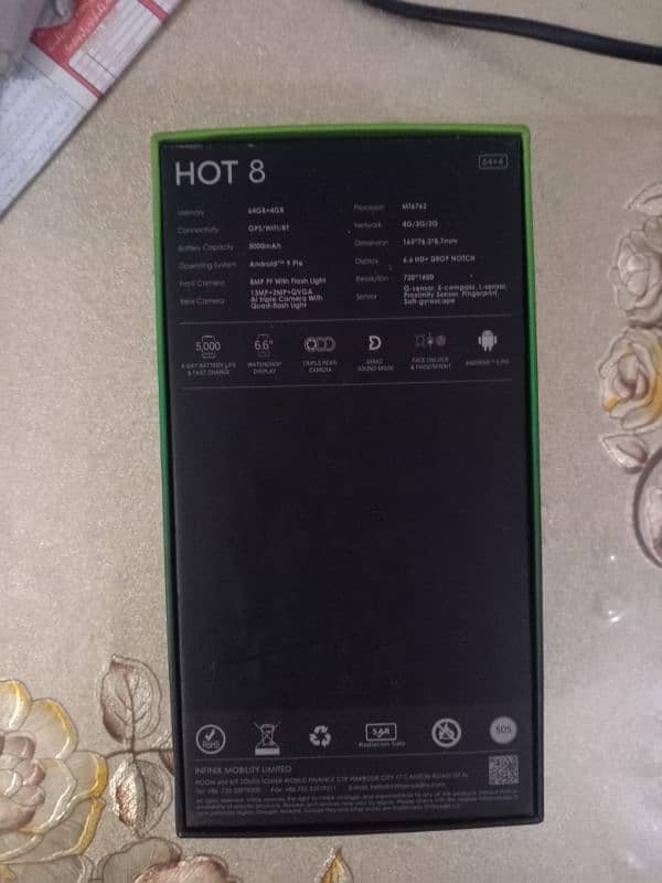 4GB/64GB infinix hot 8 8