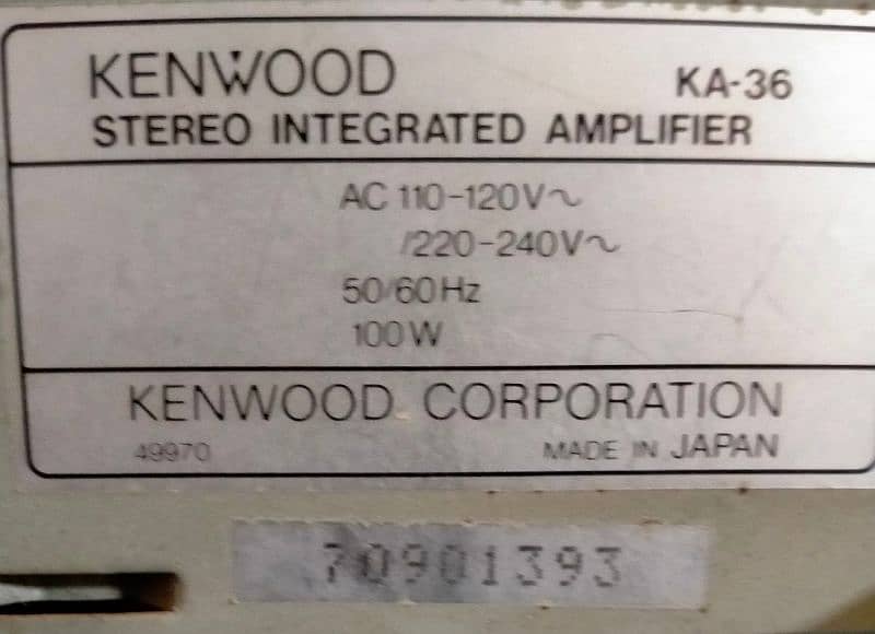 Amplifier with 3 Way Speaker System KENWOOD 4