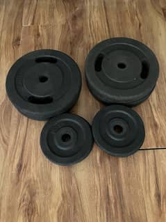 exercise weight plates rubber coated