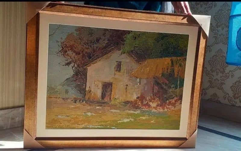 Antique Oil Painting With Knife 0