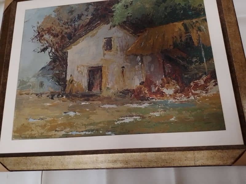 Antique Oil Painting With Knife 1