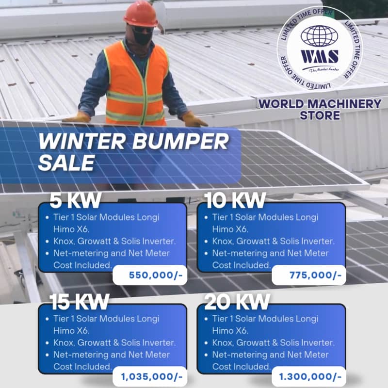 10Kw On-Grid Solar System with Net Metering | Unbeatable Prices | WMS 1