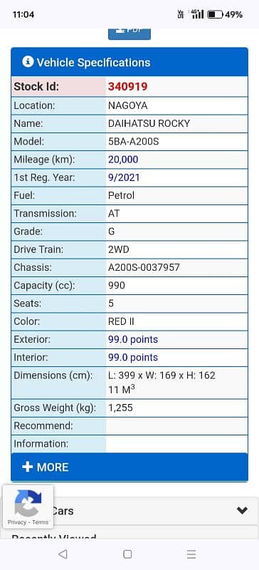 100% Genuine  Daihatsu Rocky 2021 / 2024 Lahore Registered 17