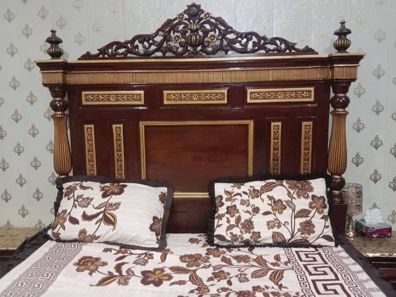 Pure wooden bed set (made in chiniot) 1