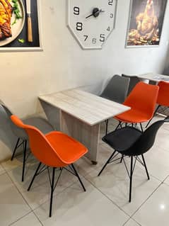 18 chairs imported soft cuisine and 6 table imported wooden