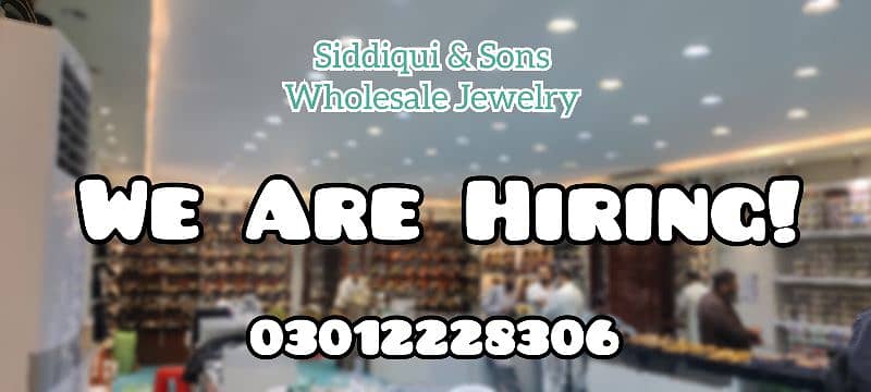 We Are Hiring! Searching Trusted Saleman / Employee 0