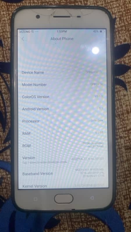 oppo f1s urgent sale 6