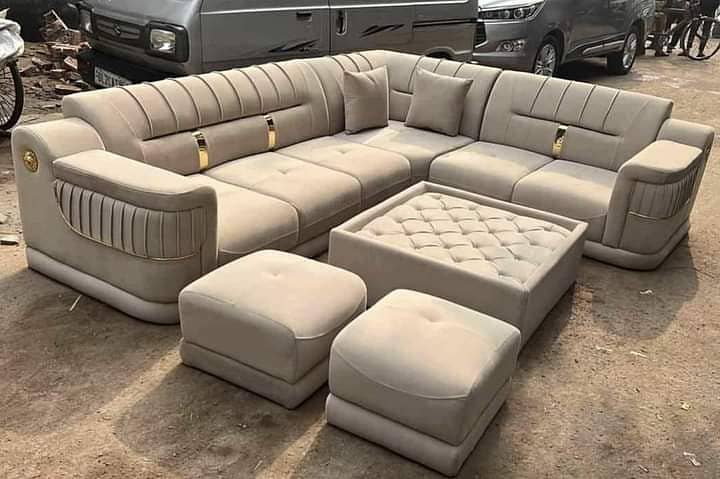 Luxury Sofa  /Three Seater sofa set/sofa bed/ Wooden Sofa 4