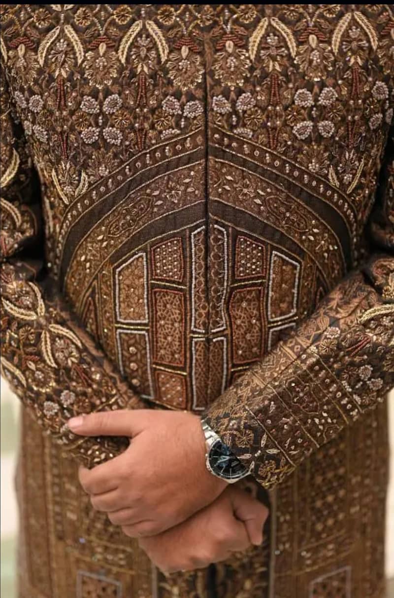 Sherwani Black / Groom Dress / Embroidered  Sherwani / Wedding Wear 3