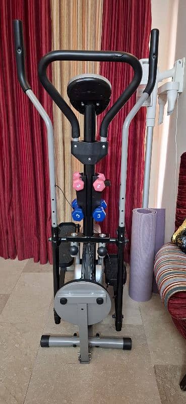 Elliptical bike with twister and dumbells 2