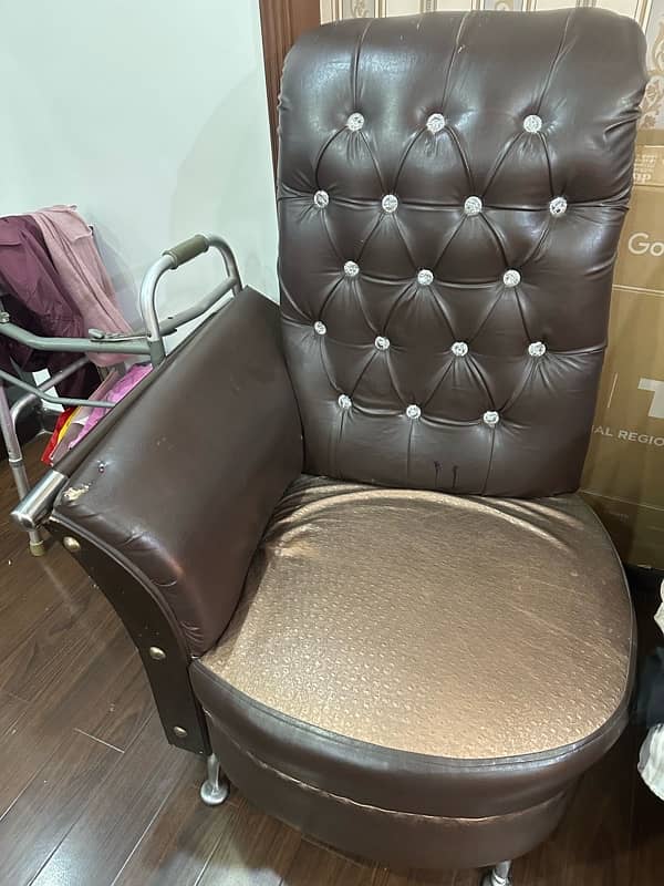 2 Brown Sofa chair for sale 3