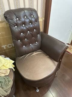 2 Brown Sofa chair for sale