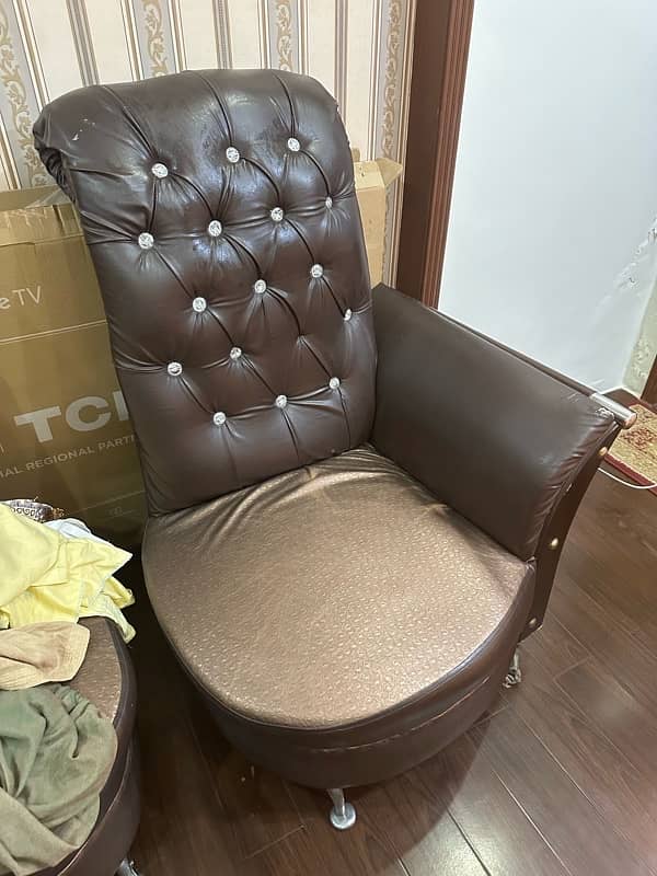 2 Brown Sofa chair for sale 0